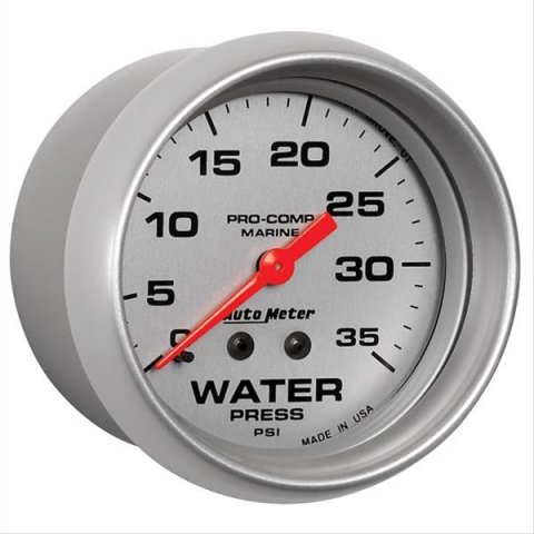 Autometer Ultra-Lite 2 5/8in Mechanical 35 PSI Water Pressure Gauge