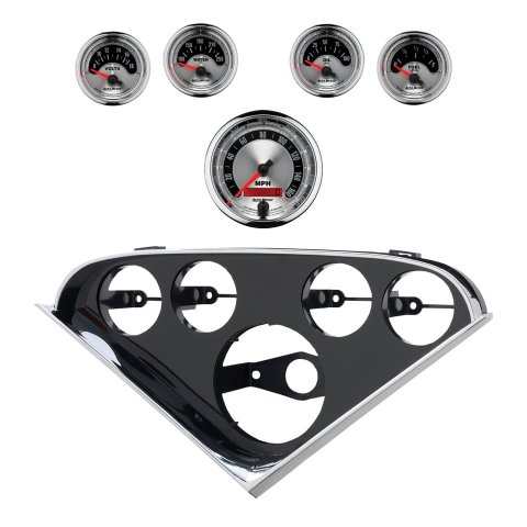 Autometer American Muscle Direct Fit Dash Kit 55-56 Chevrolet (1 x 3-3/8in. / 4 x 2-1/16in.)