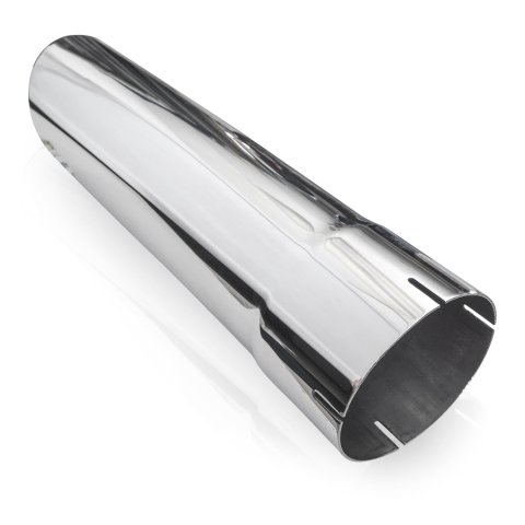 Stainless Works Single Wall Slash Cut Exhaust Tip - 3 1/2in Body 3in ID Inlet