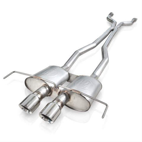 Stainless Works 2009-15 Cadillac CTS-V Coupe 3in Catback System X-Pipe Chambered Mufflers 4in Tips