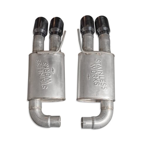 Stainless Works 18-21 Mustang GT Axle Back Redline Exhaust - Black Tips