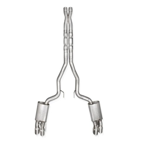 Stainless Works 2024 Mustang GT Catback Quad Tips Legend Sound X-Pipe Factory Connect Exhaust