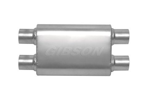 Gibson CFT Superflow Dual/Dual Oval Muffler - 4x9x13in/3in Inlet/2.5in Outlet - Stainless