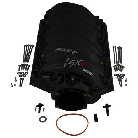 FAST LSXR Manifold 102MM Rectangle Port - Black