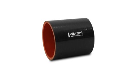 Vibrant 4 Ply Reinforced Silicone Straight Hose Coupling - 6in I.D. x 3.5in long (BLACK)