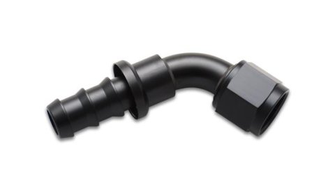 Vibrant Push-On 60 Degree Hose End Elbow Fitting Size -4AN