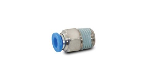 Vibrant Male Straight Fitting for 3/16in OD Tubing (1/8in NPT Thread)