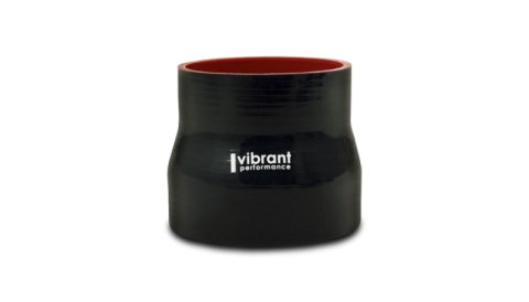 Vibrant Silicone Reducer Coupler 4.50in ID x 3.00in ID x 3.00in Long - Black