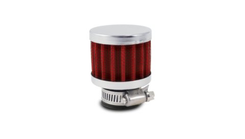 Vibrant Crankcase Breather Filter w/ Chrome Cap 1.25in 32mm Inlet ID