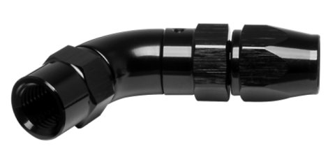 Vibrant -3AN 45 Degree High Flow Hose End Fitting for PTFE Lined Flex Hose - Aluminum