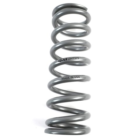 QA1 2-1/2in ID High Travel Spring - 10in Length x 375lbs/in - Silver Powder Coated