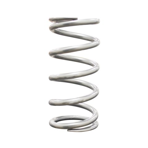 QA1 2-1/2in ID Tapered High Travel Spring - 8in Length x 750lbs/in - Silver Powder Coated