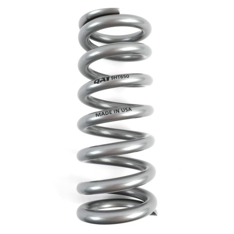 QA1 2-1/2in ID High Travel Spring - 9in Length x 650lbs/in - Silver Powder Coated