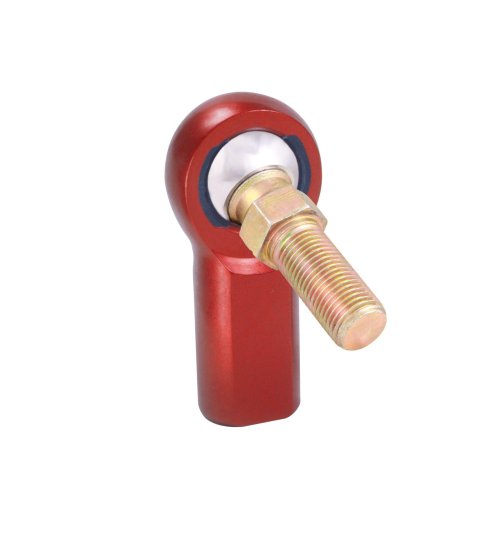 QA1 A Series Endura Rod End - Female/Right Hand - .25in Bore x 1/4-28 w/Stud - Red Aluminum