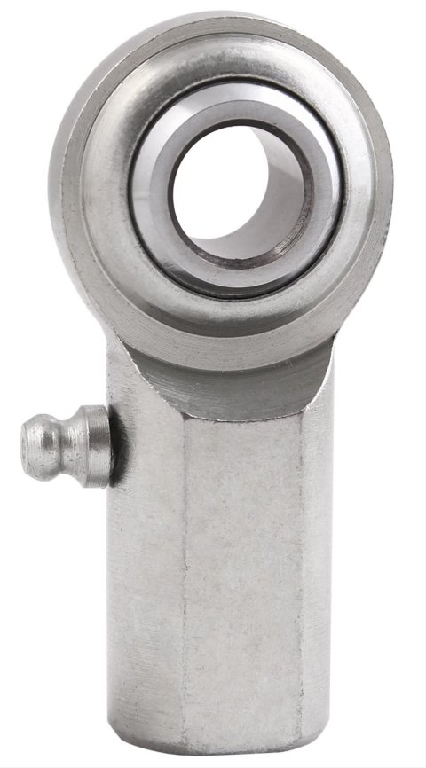 QA1 C Series 2-Pc Rod End - Female/Left Hand - .75in Bore x 3/4-16 w/Zerk - Carbon Steel
