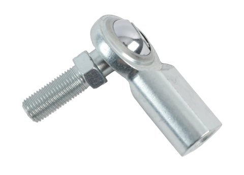 QA1 C Series 2-Pc Rod End - Female/Right Hand - .375in Bore x 3/8-24 w/Stud - Carbon Steel