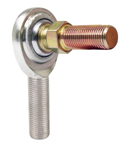 QA1 C Series 2-Pc Rod End - Male/Left Hand - .19in Bore x 3/16-24 w/Stud - Carbon Steel