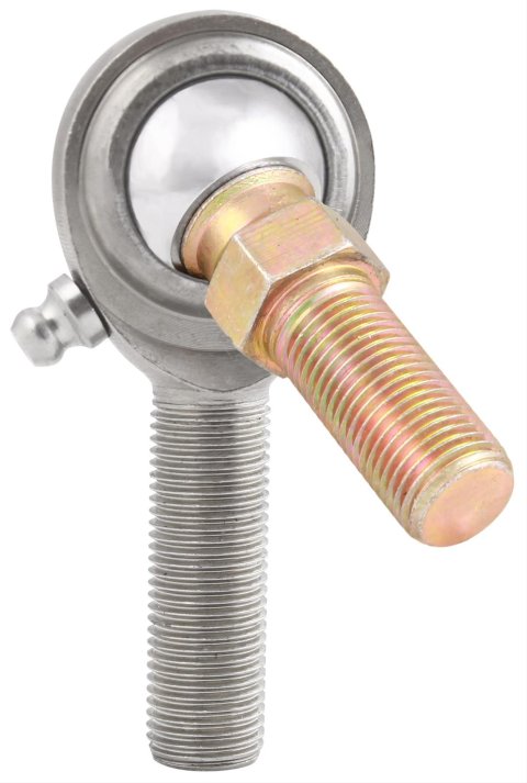 QA1 C Series 2-Pc Rod End - Male/Right Hand - .375in Bore x 1/2-20 w/Stud & Zerk - Carbon Steel