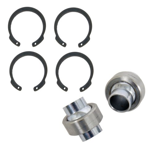 QA1 COM-T Series Bearing Kit w/Snap Ring - .5in x 1in Wide - Heat Treated Chrome Plated Steel w/PTFE