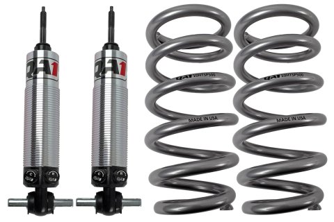 QA1 GM Pro Front Coil-Over System - Double Adj. - 10in x 500lbs/in - Pigtail - Aluminum