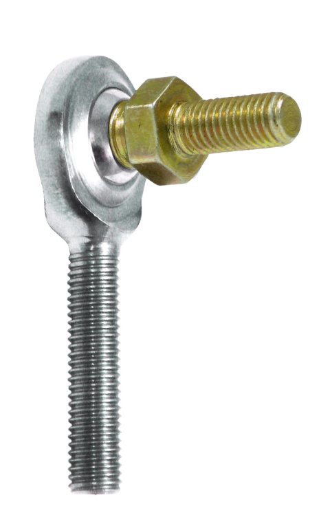 QA1 G Series 2-Pc Rod End - Male/Left Hand - .5in Bore x 1/2-20 w/Stud - Stainless Steel w/PTFE