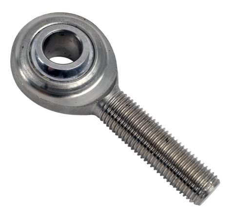 QA1 G Series 2-Pc Rod End - Male/Right Hand - .375in Bore x 3/8-24 - Stainless Steel w/PTFE