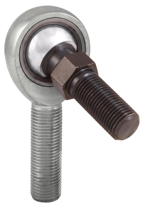 QA1 K Series 3-Pc Rod End - Male/Left Hand - .19in Bore x 3/16-24 w/Stud - Carbon Steel
