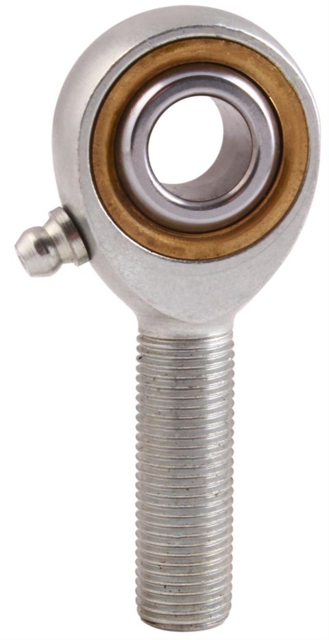 QA1 V Series 3-Pc Rod End - Male/Right Hand - .4375in Bore x 7/16-20 w/Zerk - Carbon Steel
