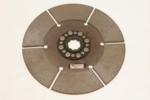 McLeod Disc Sintered Iron HCF 10inX1-3/16X18 Spline Solid Hub 16 Riv .330 Thick