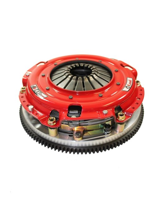 McLeod RST Twin Clutch Ford EcoBoost Mustang Sprung Hub 1 X 23 Metric Spline w/ Aluminum Flywheel