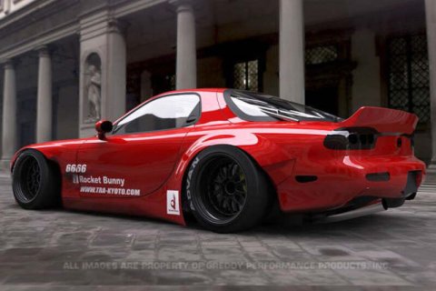 GReddy X Rocket Bunny FD3S V2 Side Skirts Set