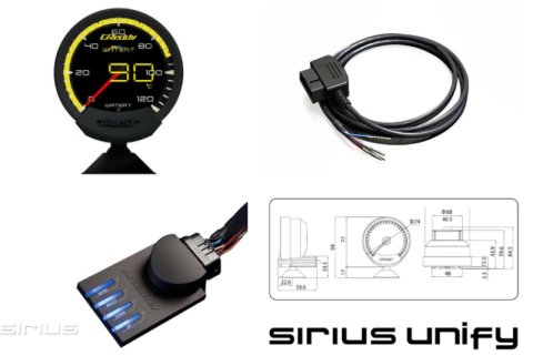 GReddy Sirius OBD Set (Water Unify) - 74mm