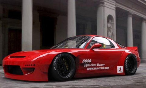 GReddy 92-02 Mazda RX-7 Rocket Bunny FD3S Duck-Tail Wing V2