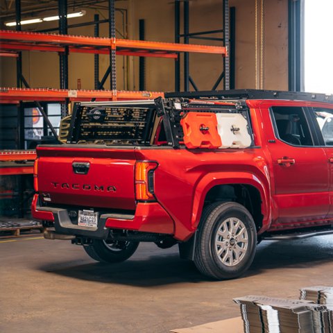 Cali Raised Overland Bed Rack For 2024+ Toyota Tacoma - Short Bed Mid Height Rack