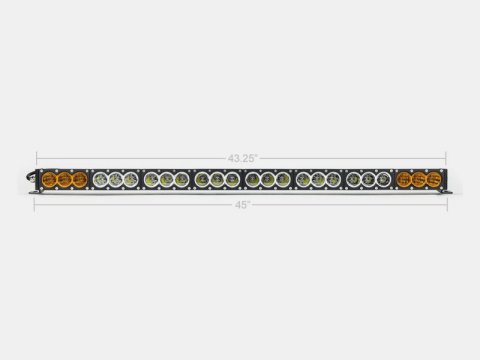 Cali Raised 43 Amber/White Dual Function Led Bar - Dual Function Wire Harness/SQ Dual Function Swit
