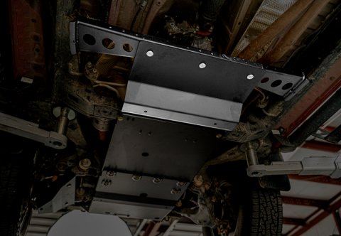Cali Raised 16-23 Toyota Tacoma Transfer Case Skid Plate /Yes Manual Transmission/Steel/PowderCoated