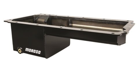Moroso GM LS Swap/A-Body (w/Rear Sump & Spin-On Filter Adapter) Wet Sump 6in Narrow Steel Oil Pan
