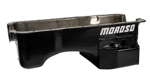 Moroso Ford 289-302 (w/Rear Sump) Kicked Out Road Race Baffled Wet Sump 7qt 7.5in Steel Oil Pan