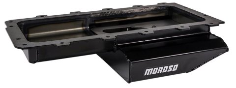 Moroso Ford 4.6/5.4L Cobra Replica (w/Rear Sump) Road Race Baffled Wet Sump 7qt 4in Steel Oil Pan