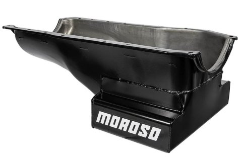 Moroso Ford 351C/351M (w/Front Sump) Kicked Out Wet Sump 7qt 8in Steel Oil Pan