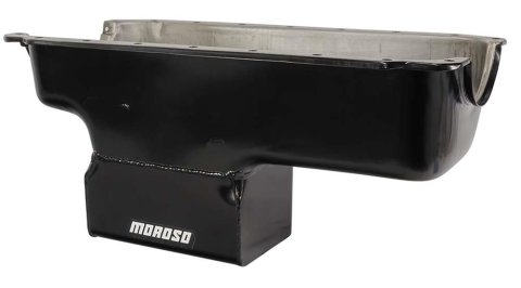 Moroso Mopar 360 (w/Center Sump) Deep Wet Sump 8qt 10in Steel Oil Pan