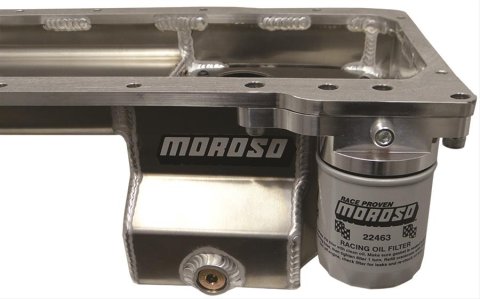 Moroso GM LS/Early F-Body (w/Spin-On Oil Filter Adapter) Road Race Wet Sump 7qt 6in Aluminum Oil Pan