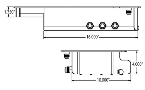 Moroso GM LS (w/Three Right Side Pick Ups) Fabricated Dry Sump 4in Steel Oil Pan