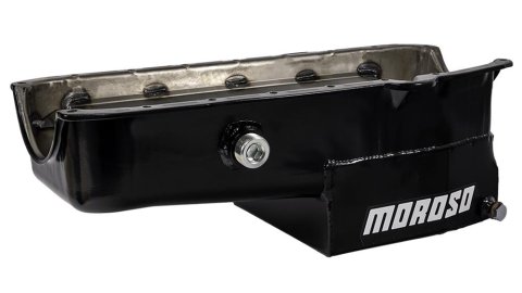 Moroso Pre-80 Chevrolet Small Block (w/1in Inspection Bung) Wet Sump 7qt 7.5in Steel Oil Pan
