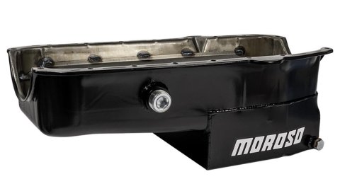 Moroso 80-85 Chevrolet Small Block (w/1in Inspection Bung) Wet Sump 7qt 7.5in Steel Oil Pan