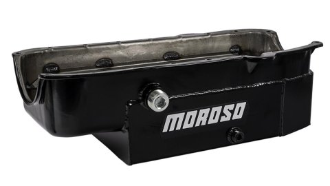 Moroso Pre-80 Chevrolet Small Block (w/1in Inspection Bung) Wet Sump 8qt 6.5in Steel Oil Pan