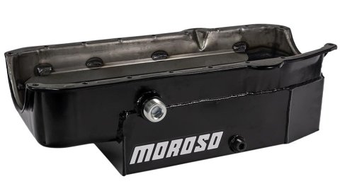 Moroso 80-85 Chevrolet Small Block (w/1in Inspection Bung) Wet Sump 8qt 6.5in Steel Oil Pan