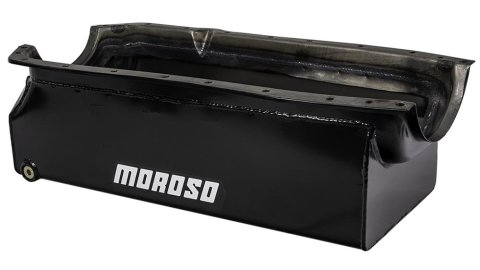 Moroso 65-Up Oldsmobile V-8 (330-455) Marine Stroker Box Sump Flat Bottom 10qt 7.25in Steel Oil Pan