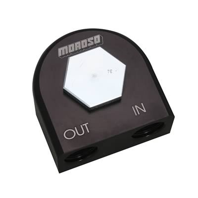 Moroso Universal Remote Oil Filter Adapter - 90 Degree - 3/4in-16 Thread