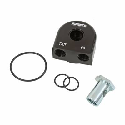 Moroso Universal Remote Oil Filter Adapter - 90 Degree - 13/16in-16 Thread